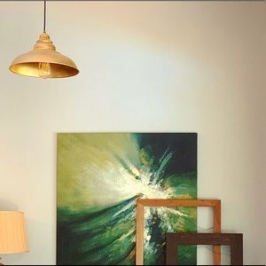 12” Gold Pendant Light - Farmhouse & Boho Vibes